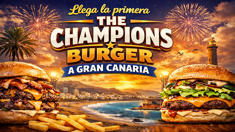 De eerste The Champions Burger komt naar Gran Canaria onder het motto ‘Island Edition’